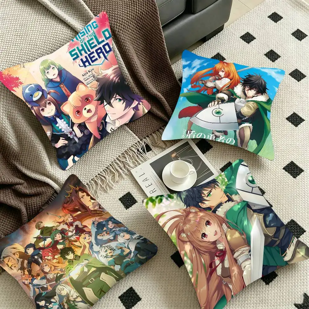 The Rising Of The S-Shield Hero Anime Pillow Case Fashion Square Pillowcase Bedroom Sofa Room Ins Decoration Leisure