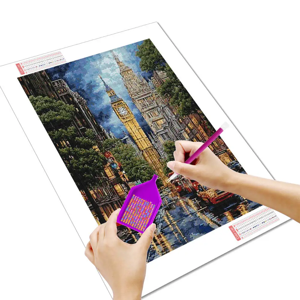 HUACAN 5D Diamond Painting London City Street Scenery Cross Stitch Embroidery Kit New Arrival Wall Decor view 2