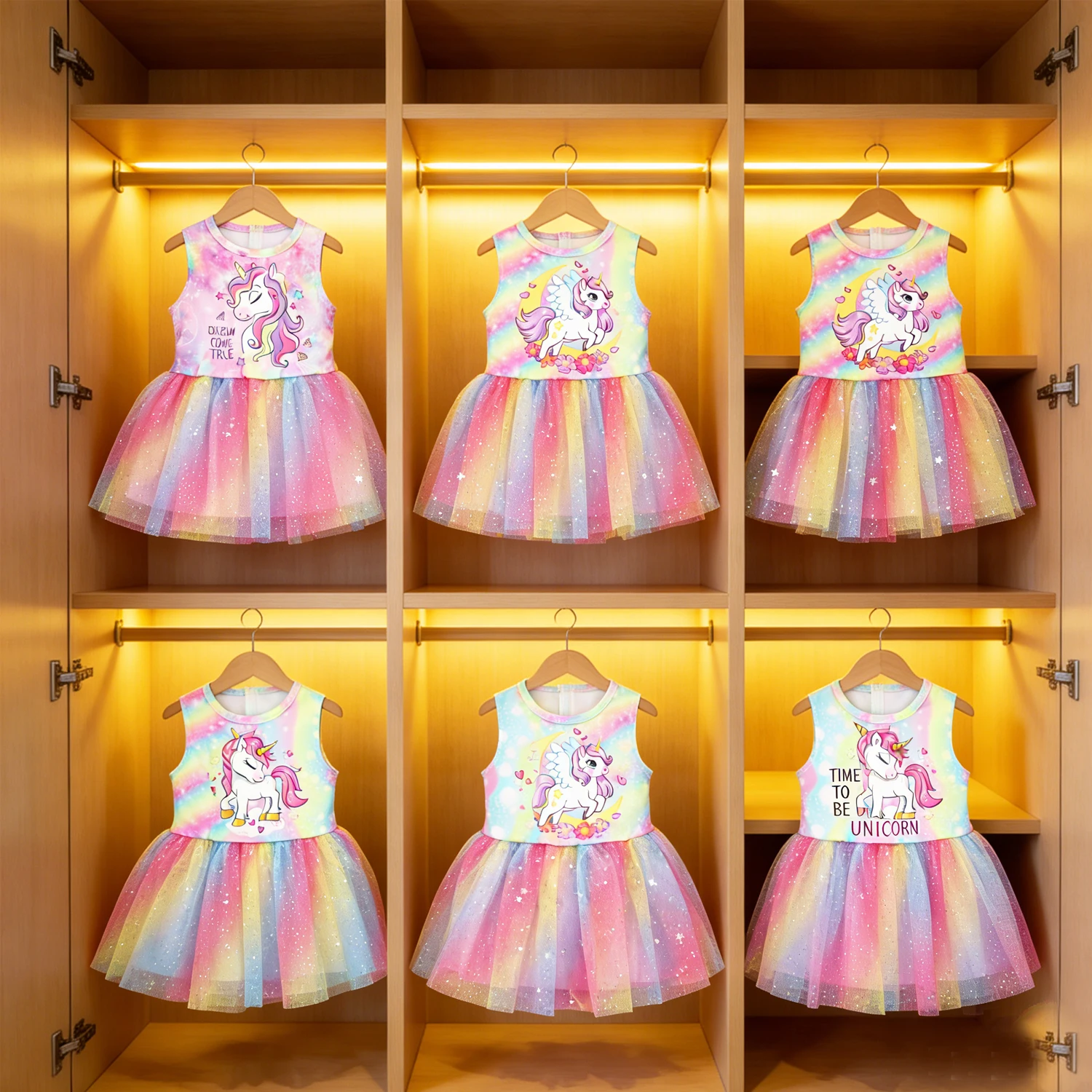 

Cute Unicorn Doll's Colorful Tulle Skirt For 18-inch American Dolls 9 Style Doll Clothing Dress For 43cm Baby Newborn Girl Dolls