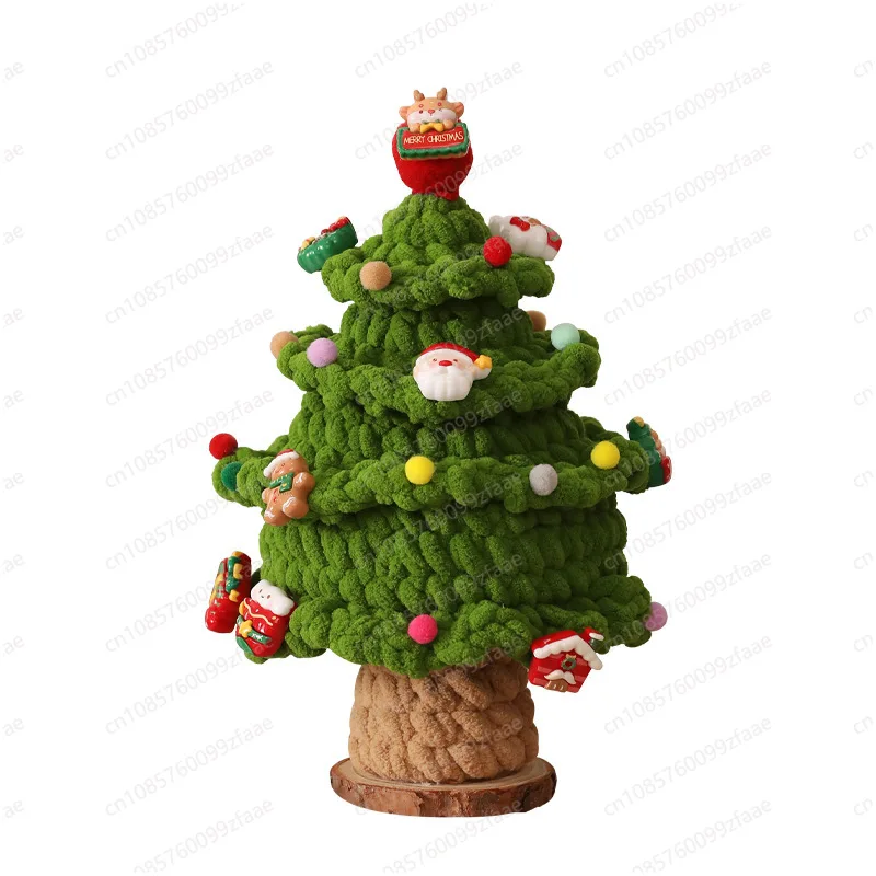 

Finished Christmas tree Pure handmade wool woven Christmas gift decoration Holiday creative gift decoration Tabletop ornament