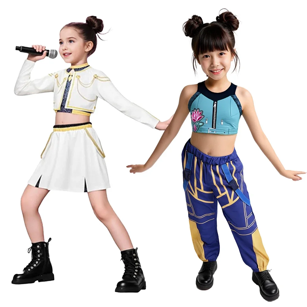 Anime filme zoey cosplay traje conjunto menina k-pop ídolo grupo roleplay roupas halloween carnaval palco desempenho roupas
