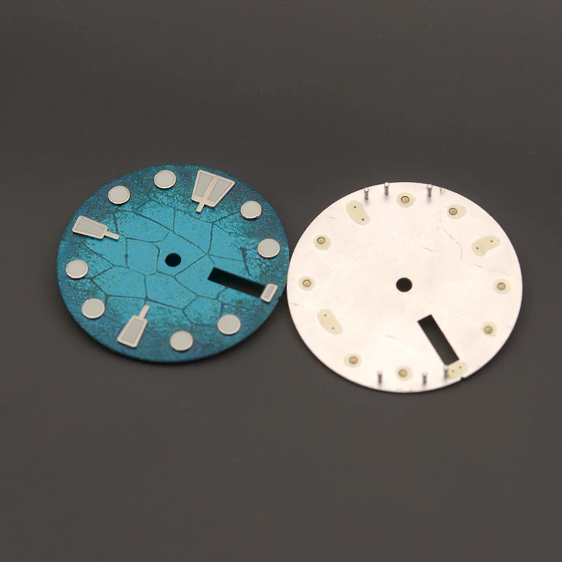 28.5mm Dial Fit  Men's Watches SKX007 SKX009 6105 SRPD Tuna Monster Turtle Watch Case For Japan 7s26 NH35 NH36 Movement C3 Green