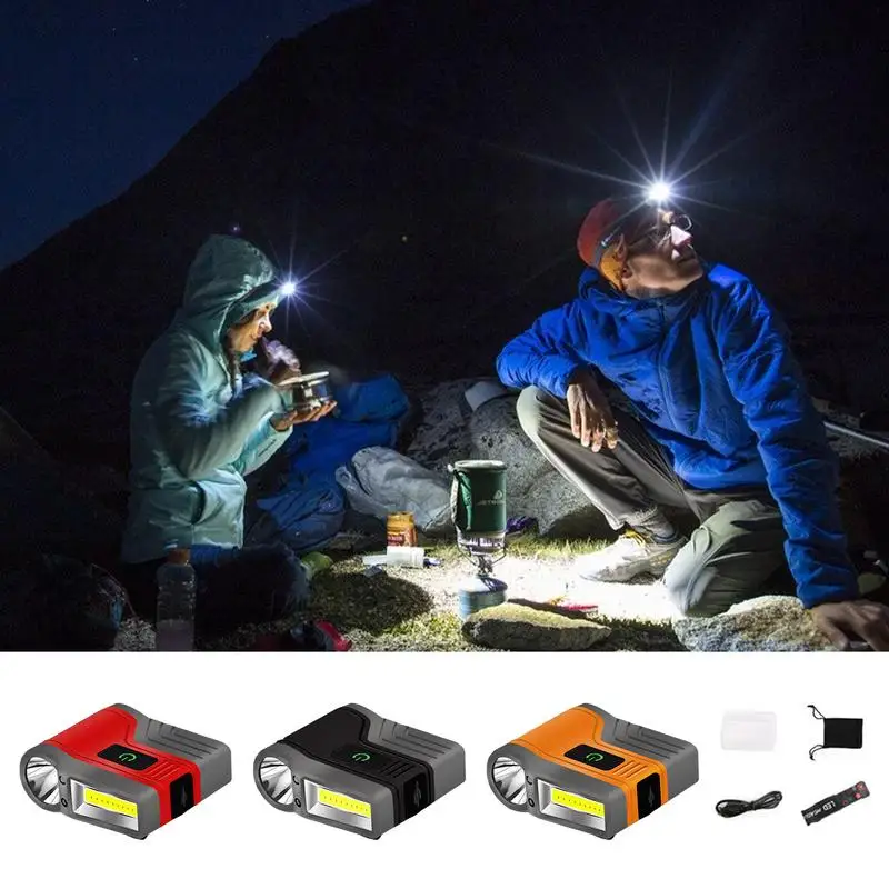 

Headlight Torch Hat Clip On Rechargeable Headlight 180 Degree Rotatable Lighting Equipment For Night Riding Expedition Camping