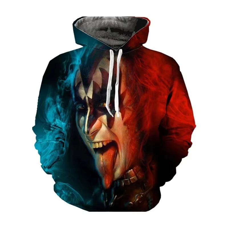 New Rock Band Kiss 3d Print Hoodie Men Women Fashion Hoodies Sweatshirt Boy Coat Women Sweats Music Hoodie Men Clothes Femme