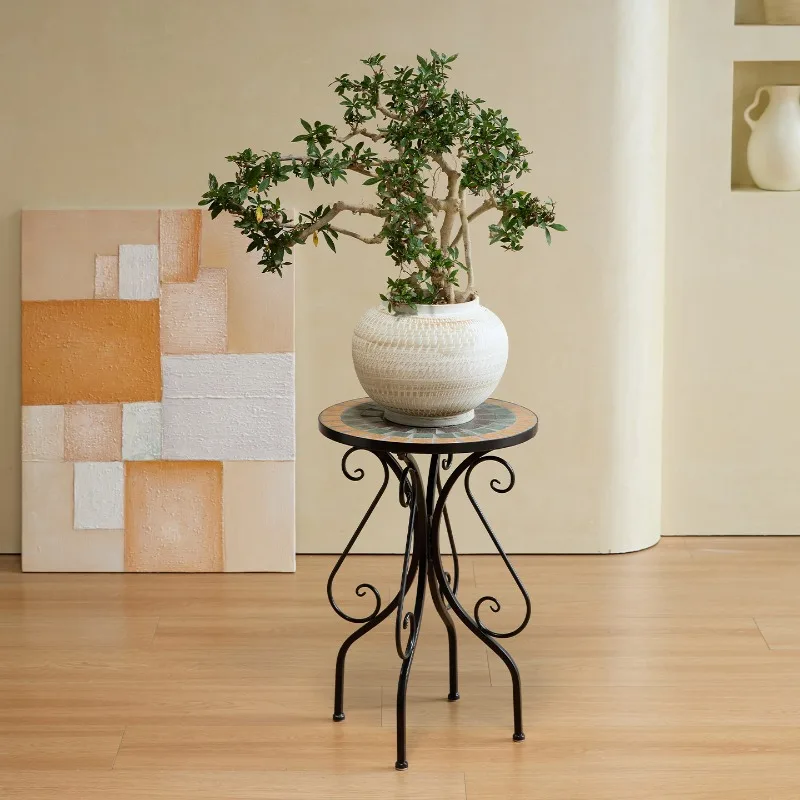 European-style flower stand, shelf, balcony, wrought iron living room, courtyard, coffee table, succulent flower stand, plant or