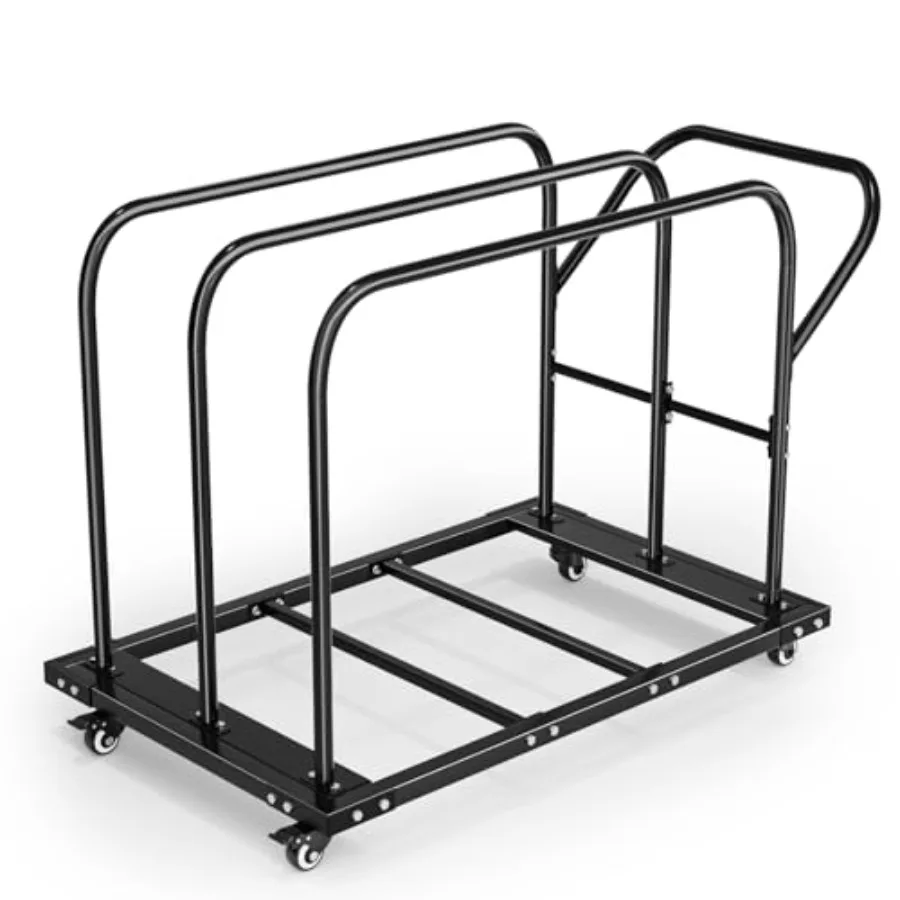 

Heavy Duty Folding Table Cart, Table Dolly with PU Swivel Wheels, 800 lbs Capacity, Holds Up to 10 Tables for Party Events, Hot
