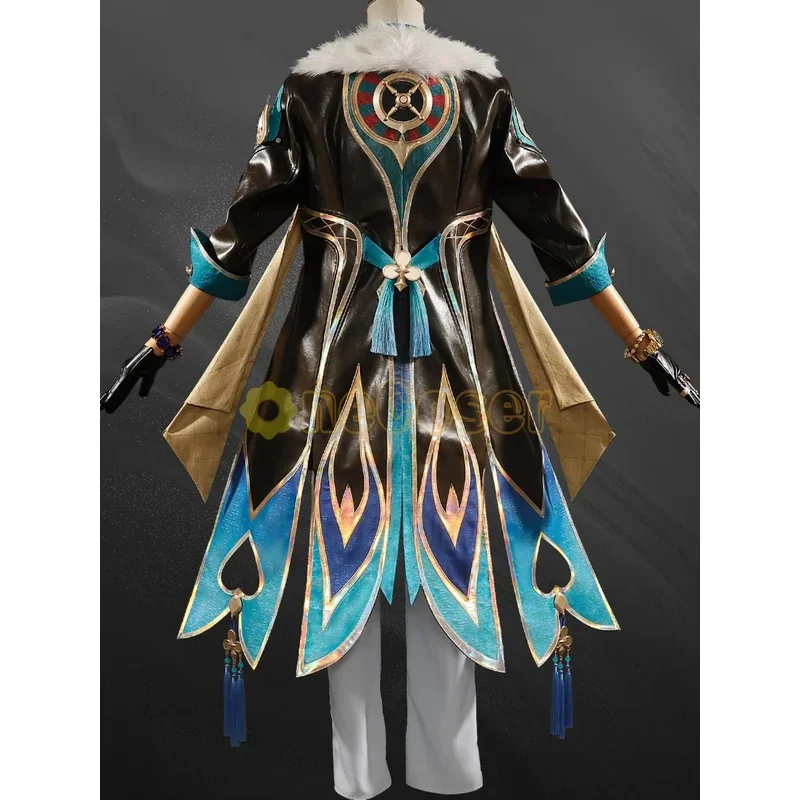 Game Honkai Star Rail Aventurine Cosplay Costume Wig Uniform Hat Sunglasses Rings Watch Card Earrings Halloween Party