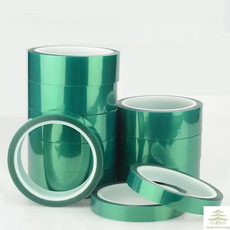 Green Polyester Hi-Temp Masking Tape PET Tape With Silicone Adhesive, Ideal For Painting, Powder Coating, Circuit Boards