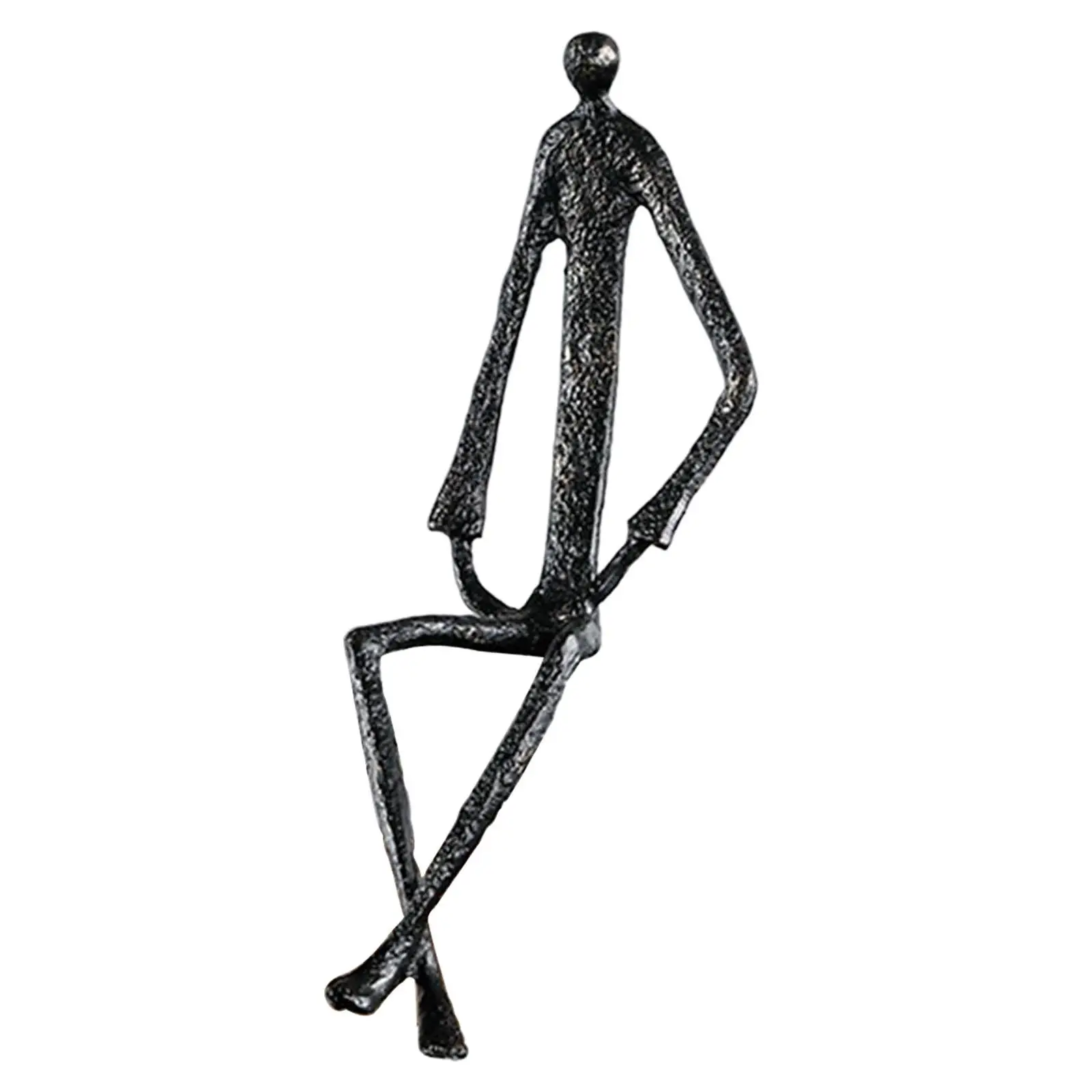 Nordic Human Figurine Metal Statue Collectible for Desktop Decoration Gift