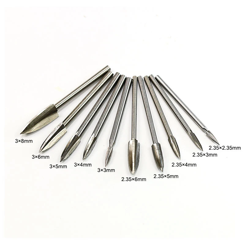 5PCS/Set Wood Engraving Drill Bit Set Steel Solid Carbide Grinding Burr For Woodworking Drilling Carving Engraving Bit Set