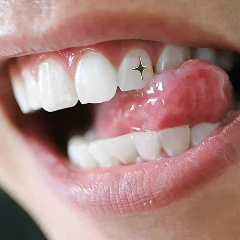 3 Buah/Boks Permata Gigi Gigi Perhiasan Berlian Kecantikan Dekorasi Kristal Ornamen Gigi Menawan Lucu Mode Permata Gigi dengan Kotak