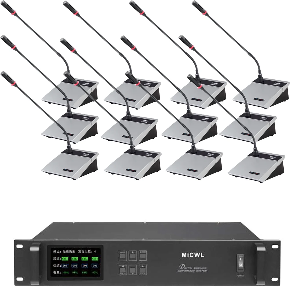 MiCWL A10M-A117 Digital Conferencing Meetings Solutions Microphone System Desktop Gooseneck President Delegate Mics