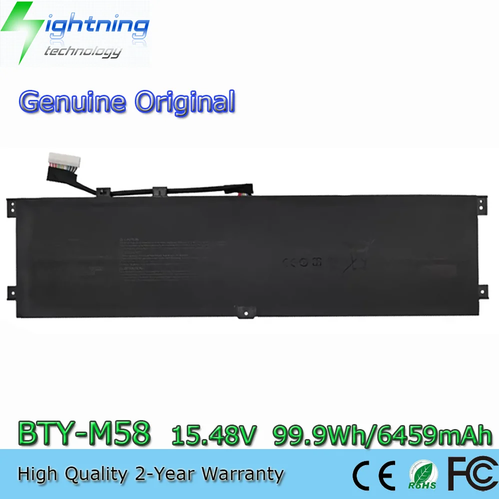 

BTY-M58 15.48V 99.9Wh New Genuine Original Laptop Battery for MSI Prestige 16 AI EVO B1M STUDIO B1VGG-200FR
