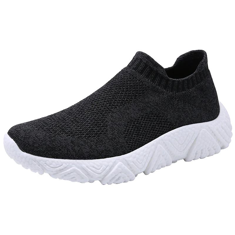 New large size men's popcorn bottom fashion flying woven sports shoes outdoor sports light comfortable anti-slip wear shoes