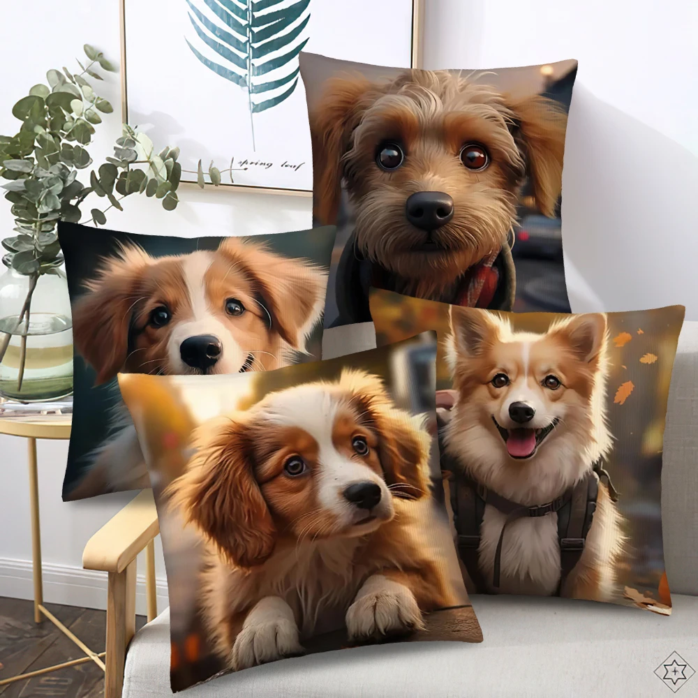 Poszewka na poduszkę Cute Dog Poszewka na poduszkę do salonu Sypialnia Sofa Poszewka na poduszkę samochodową — zdjęcie 3