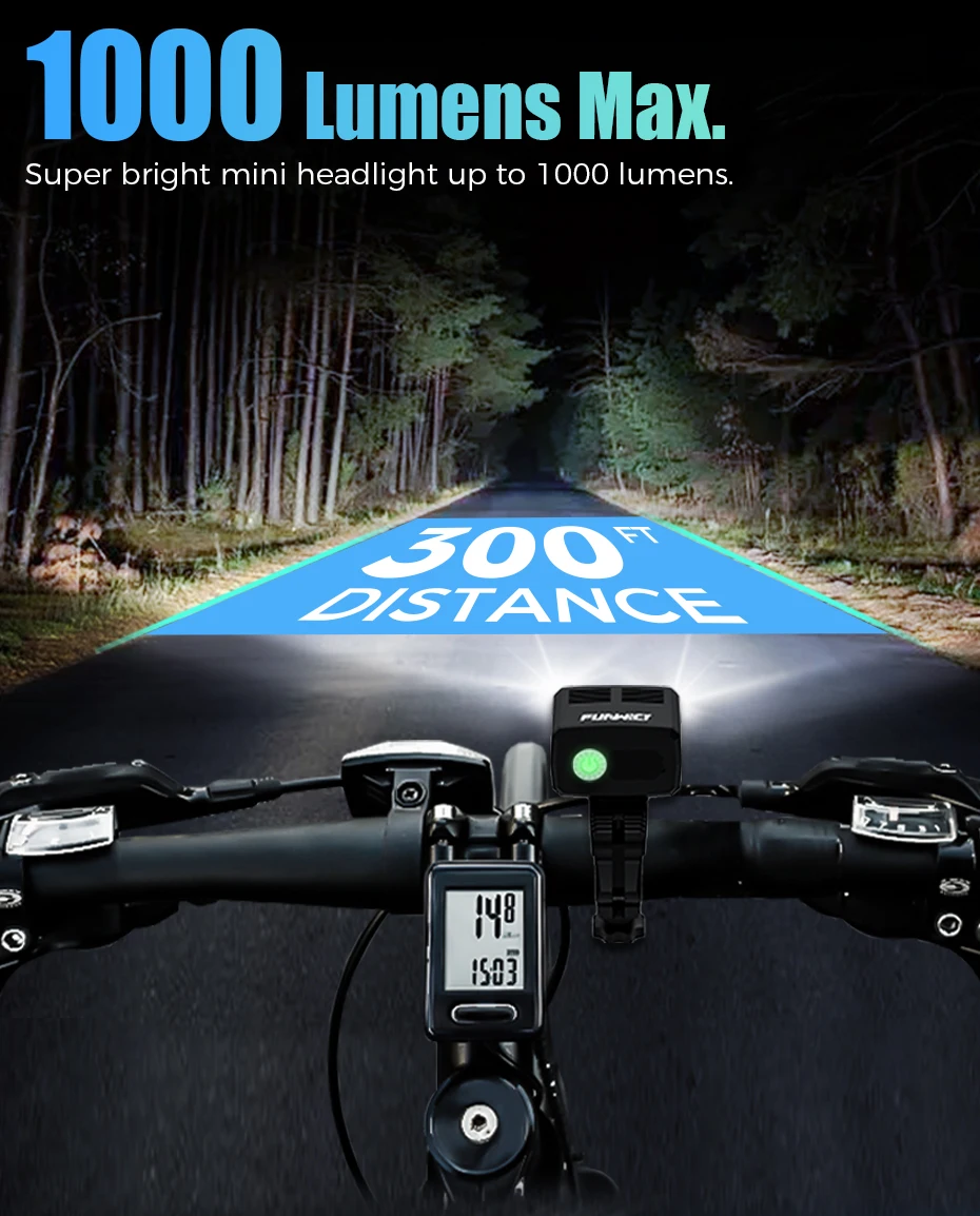 Semaho Luce Casco Bici Anteriore e Posteriore - 200 Lumen Ricaricabile, 5 Modalità Lampeggiante per Guida Notturna, IP66 Impermeabile