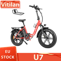 Vitilan U7 2.0 Foldable Electric Bike 20*4.0 inch Fat Tire 750W Motor E-Bike 48V 20Ah Removable Lithium Battery 28mph Max Speed