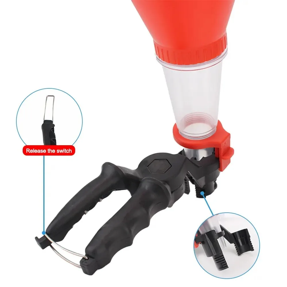 Universal Car Motorcycle Gasoline Oil Filling Funnel Adjustable Width Holding Clamp Engine Oil Refueling Equipment Accessories