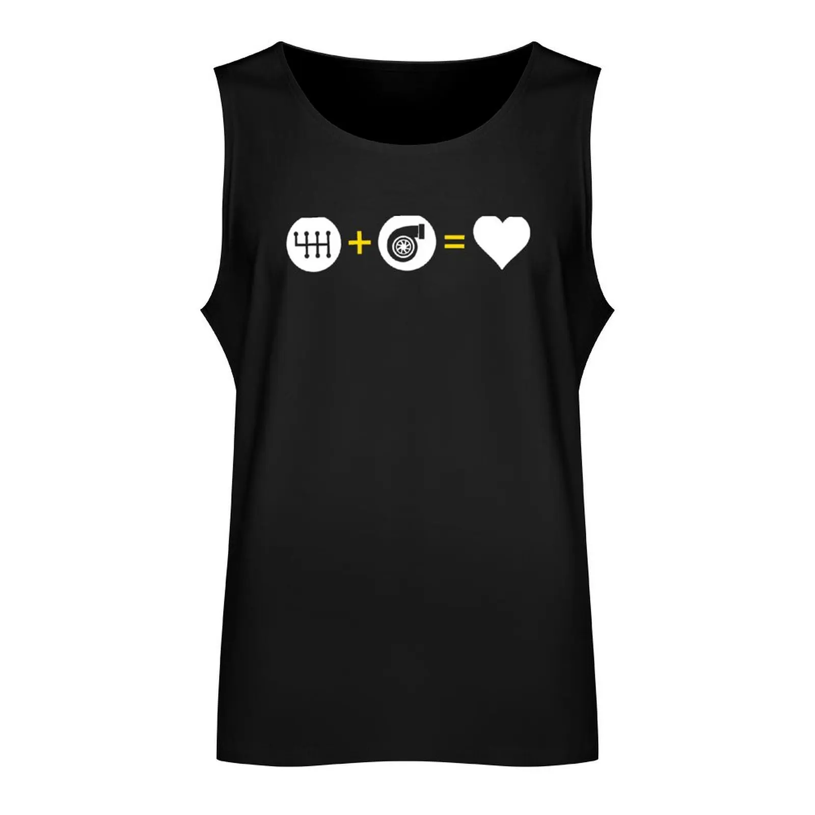 Manual Transmission Plus Turbo Equals Love Tank Top sleeveless Men's t-shirts Men's t-shirt fitness Men sleeveless tee