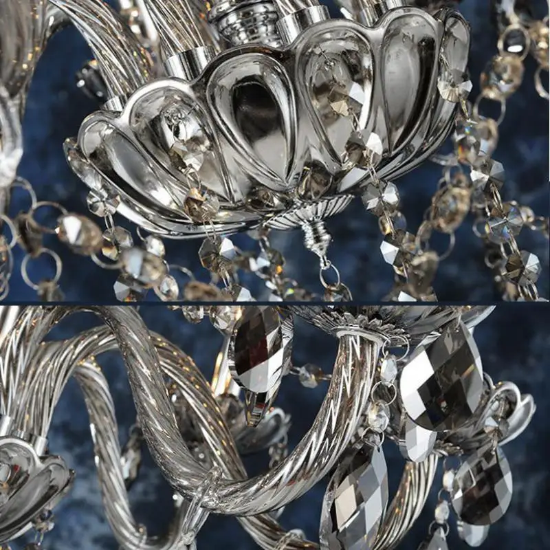 Large Hotel Chandelier Crystal Lamp For Living Room Villa Parlor Project Lighting E14 Led Candle Chandeliers Led Light For Room
