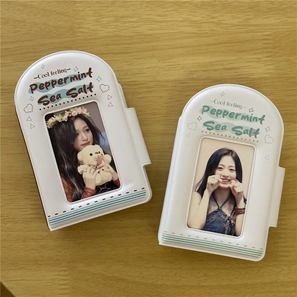 Ins Azul Verde Sal Marinho 3 Polegadas One Palace Grid Polaroid Love Bean Pequeno Cavalo Burberry Álbum de Cartão de Armazenamento