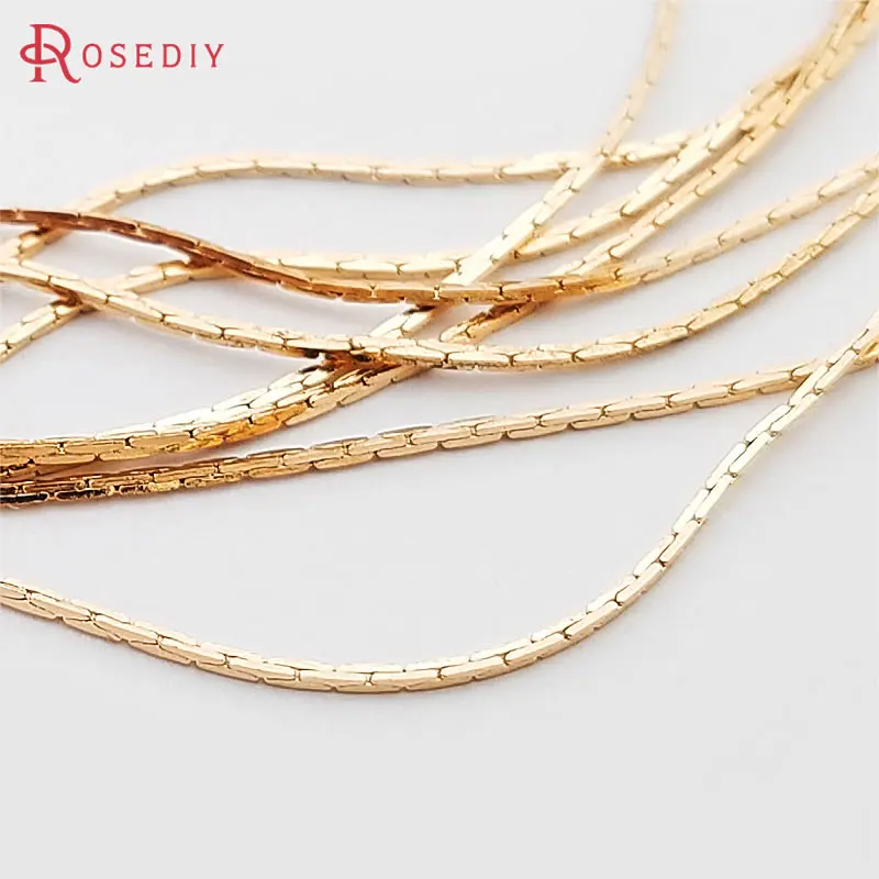 2 Meters Champagne Gold Color Copper Square Chain High Quality Accessories Jewellery Making Materials Rosediy official-website