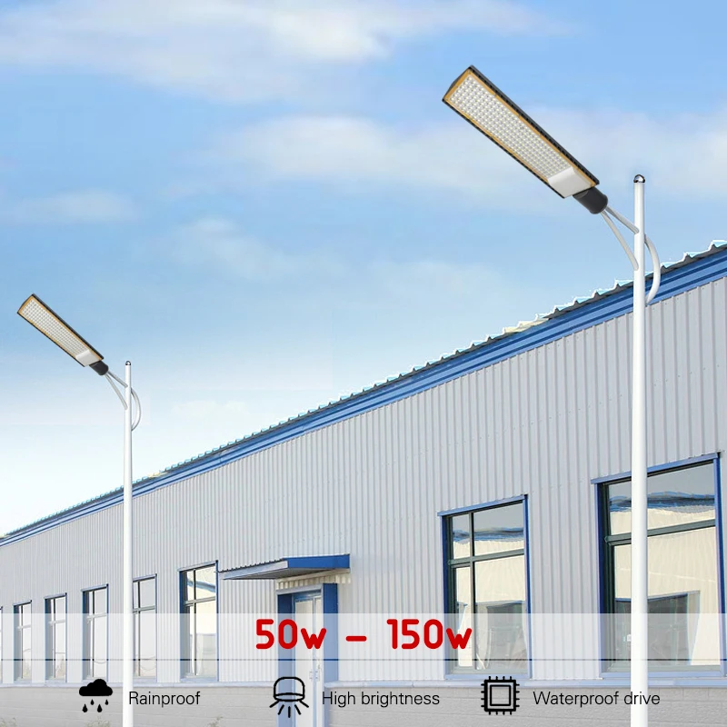 LED Street Lamp LED Outdoor Spotlight 50W 100W  150W IP66 Waterproof Flood Light For Outdoor Garden Road Lighting AC85-265