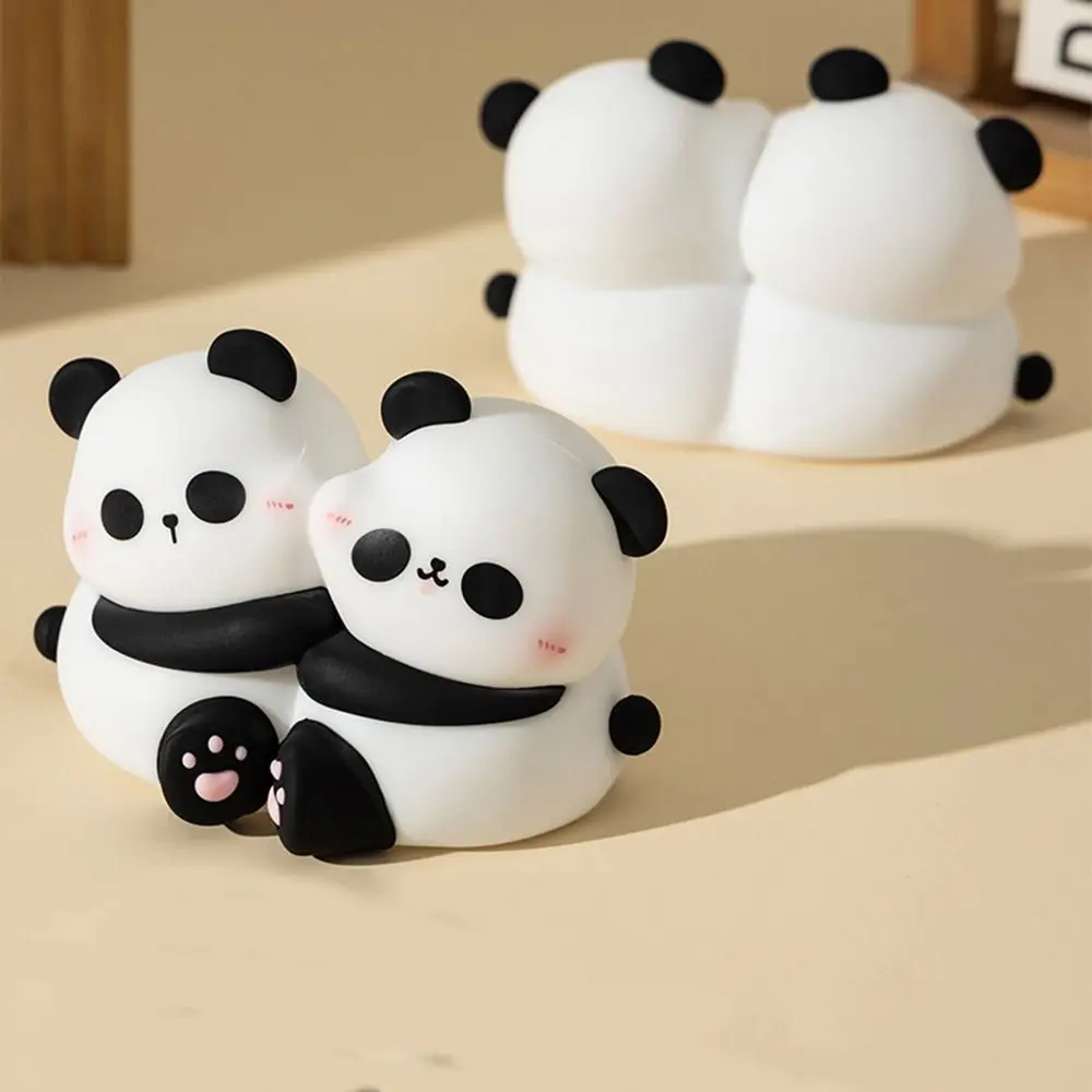 Rechargeable Hug Panda Night Light Eye Protection Soft Light Sleep Atmosphere Light Cute 3 Level Dimmable Bedside Decor Light