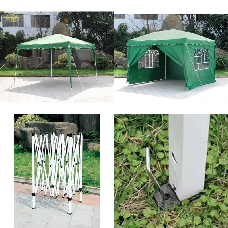 Waterproof Outdoor PE Canopy Tent 3x3m Easy Assembly Garden Gazebo