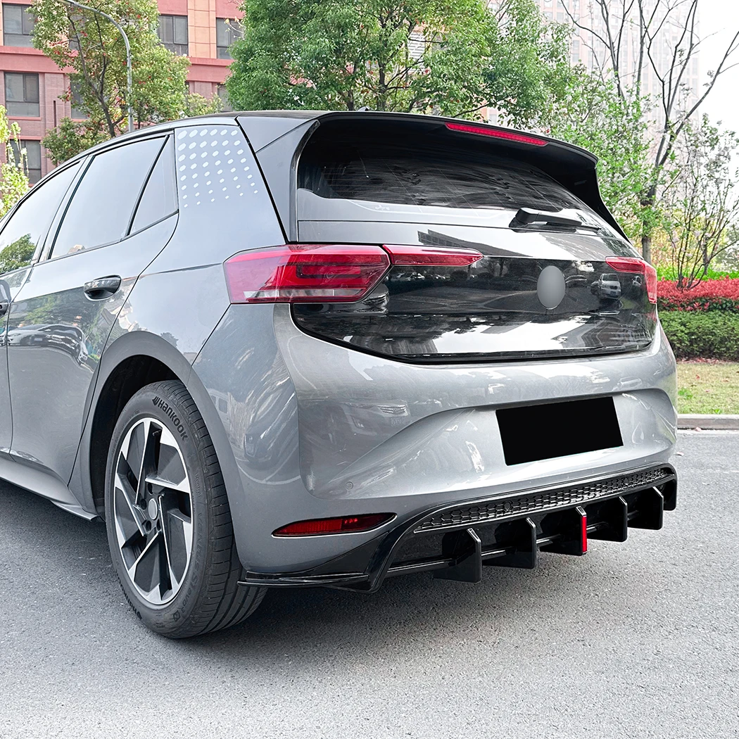 Rear Bumper Lip Diffuser Spoiler For VW ID.3 2019+ Modification Car Styling Accessories