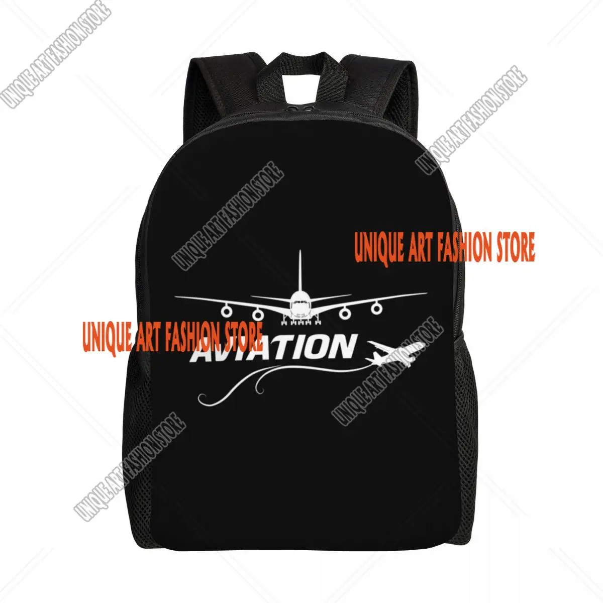 

Custom Aviation Lover Backpack Men Women Fashion Bookbag for College School Airplane Pilot Aviator Air Fighter Bags