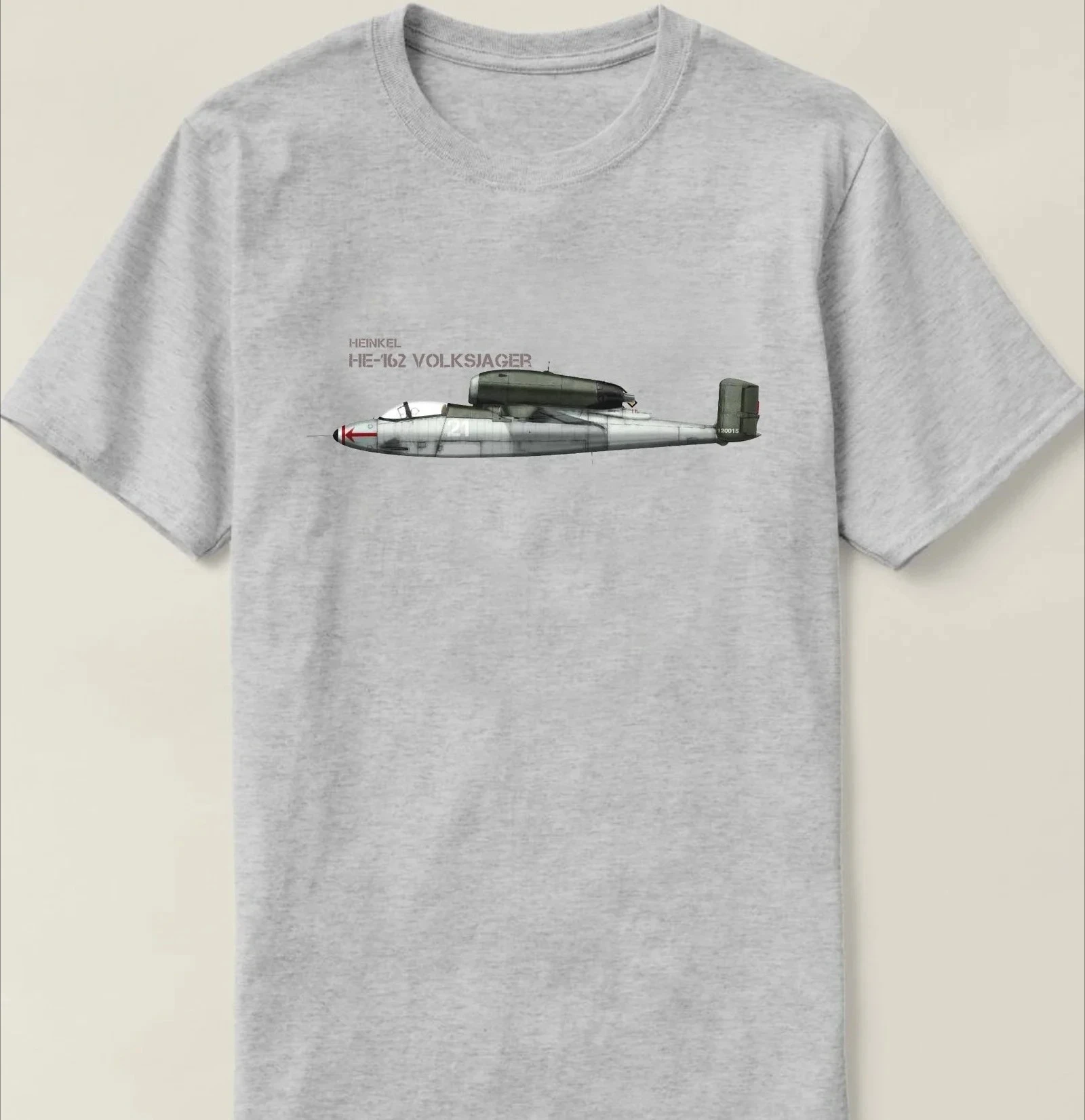 Heinkel He-162 Salamander Fighter Aircraft T-Shirt 100% Cotton O-Neck Short Sleeve Casual Mens T-shirt