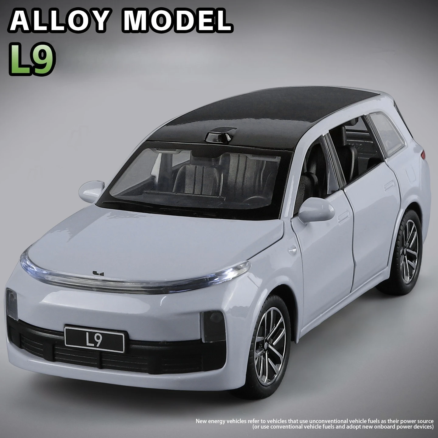 

Масштабная модель автомобиля LEADINGIDEAL Li Auto L9 SUV 1:32, литая под давлением, классическая, со звуком и светом, откатным механизмом, подарок для детей, коллекционная игрушка