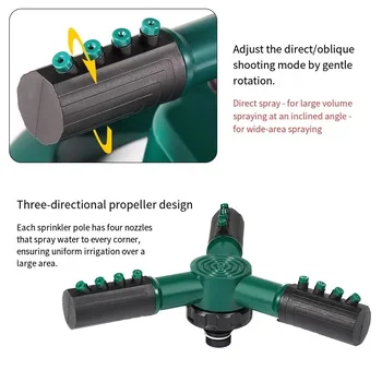 فوهة الرش 360 درجة التلقائي الدورية رذاذ الماء حديقة الحديقة...