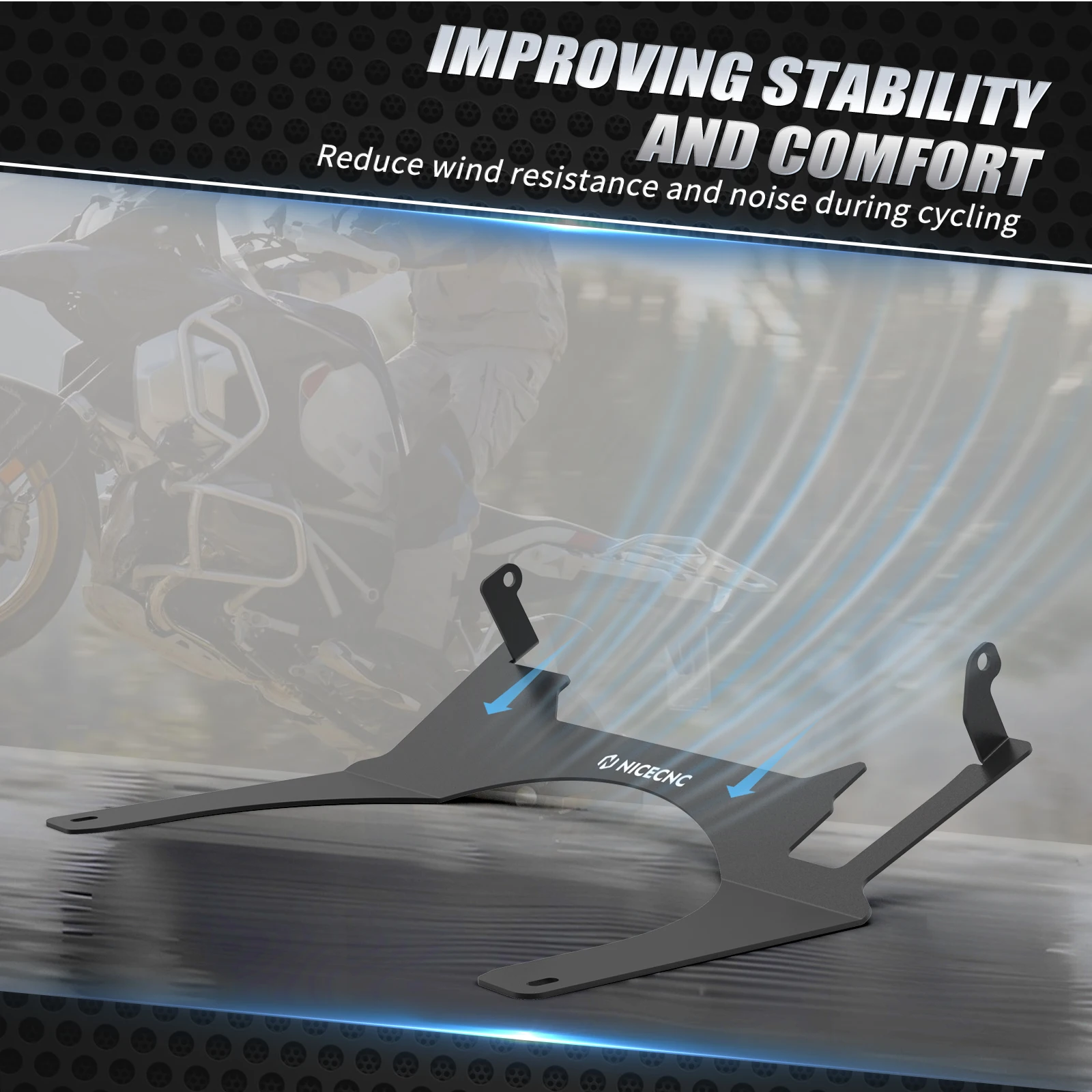 NICECNC Motorrad-Cockpit-Verkleidungslenkstangenabdeckung Schutz für BMW R1250GS R1250 GS R 1250GS 2018-2023 R1200GS 16-18 – Detail 2