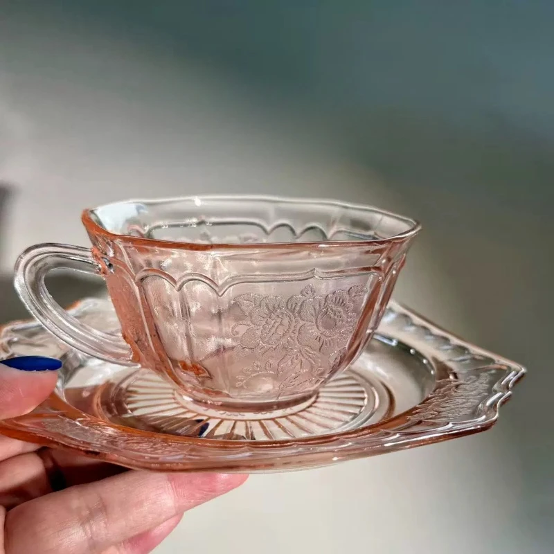 . Medieval high-quality texture American medieval cup saucer coffee cup saucer