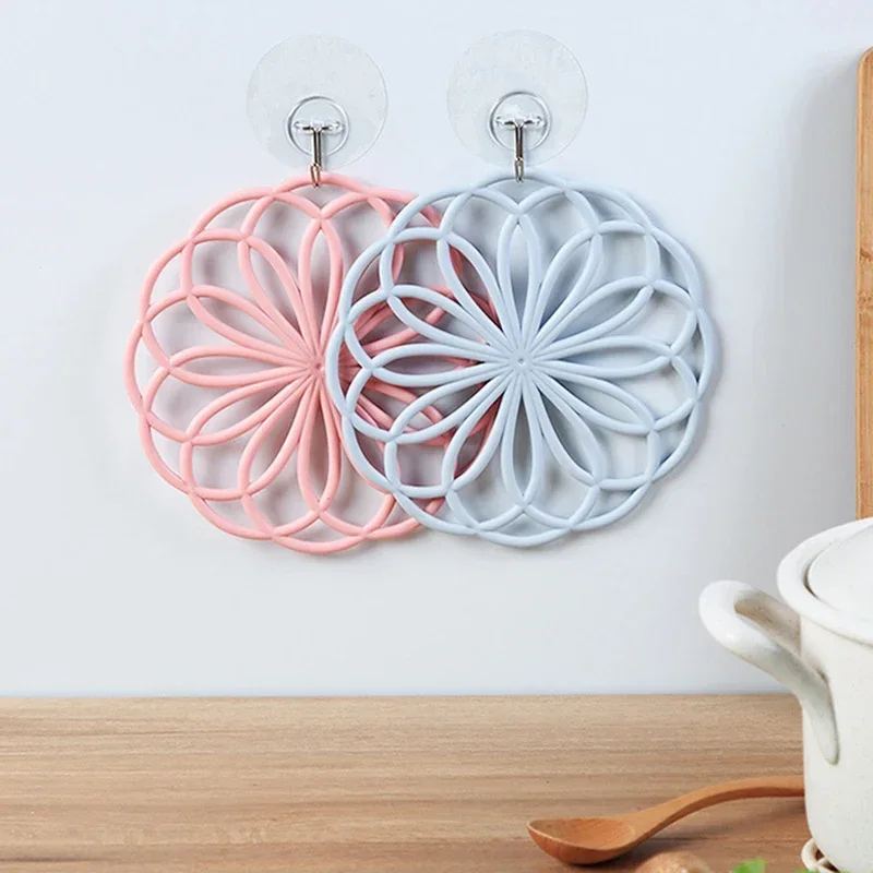 Rubber Trivet Mat Heat Insulating Hollow Flower Pot Pad Cup Coaster Pot Coaster Cup Coaster Silicone Cup Pad Table Accessories