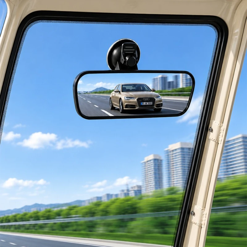 Automobile Tricycle Closed Car Passenger Car Rear Mirror Suction Cup Type Indoor Mirror Rearview Mirror Large Field of View