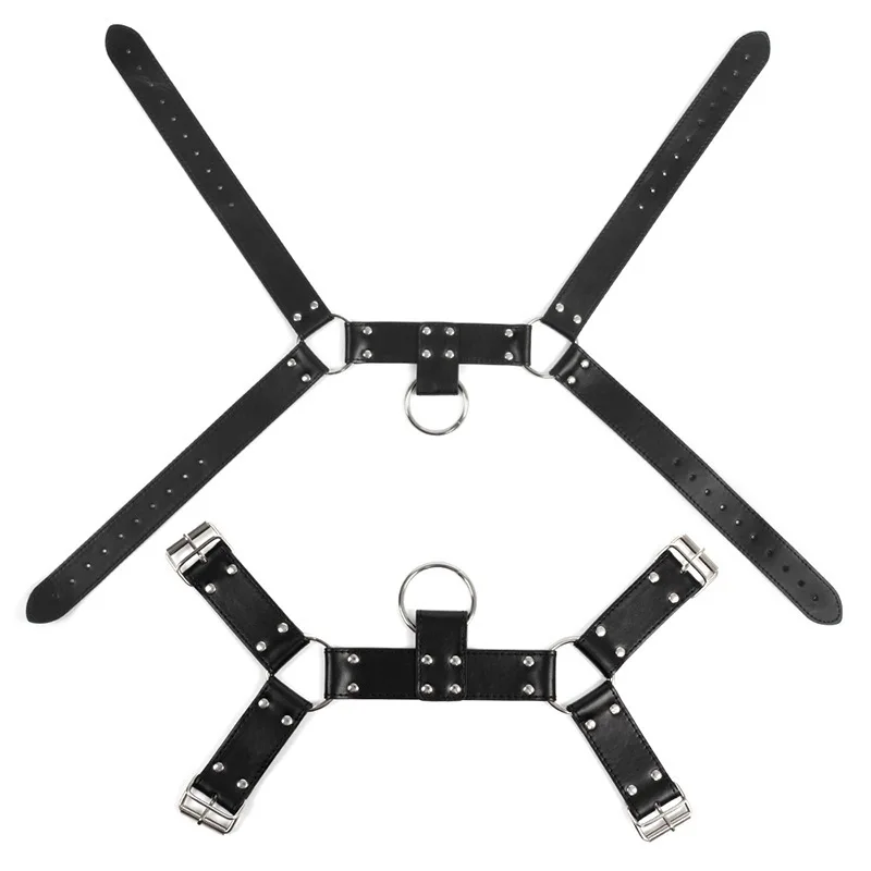 صنم الذكور الملابس الداخلية تسخير الرجال الجسم الجلود الصدر الحمالة حزام فاسق ازياء الأشرطة الجنسية قابل للتعديل #3