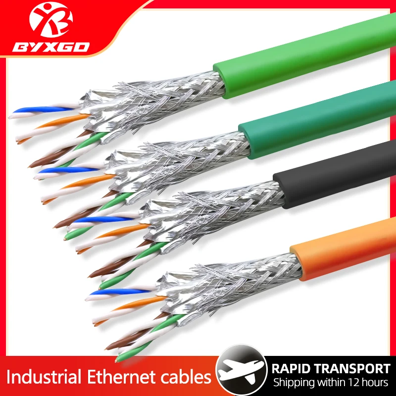 Cable Ethernet Industrial de cobre de 1-50m, 8 núcleos, 26AWG, Cable desnudo, par trenzado blindado para PC/Siemens, Cable LAN Flexible de PVC CAT6A