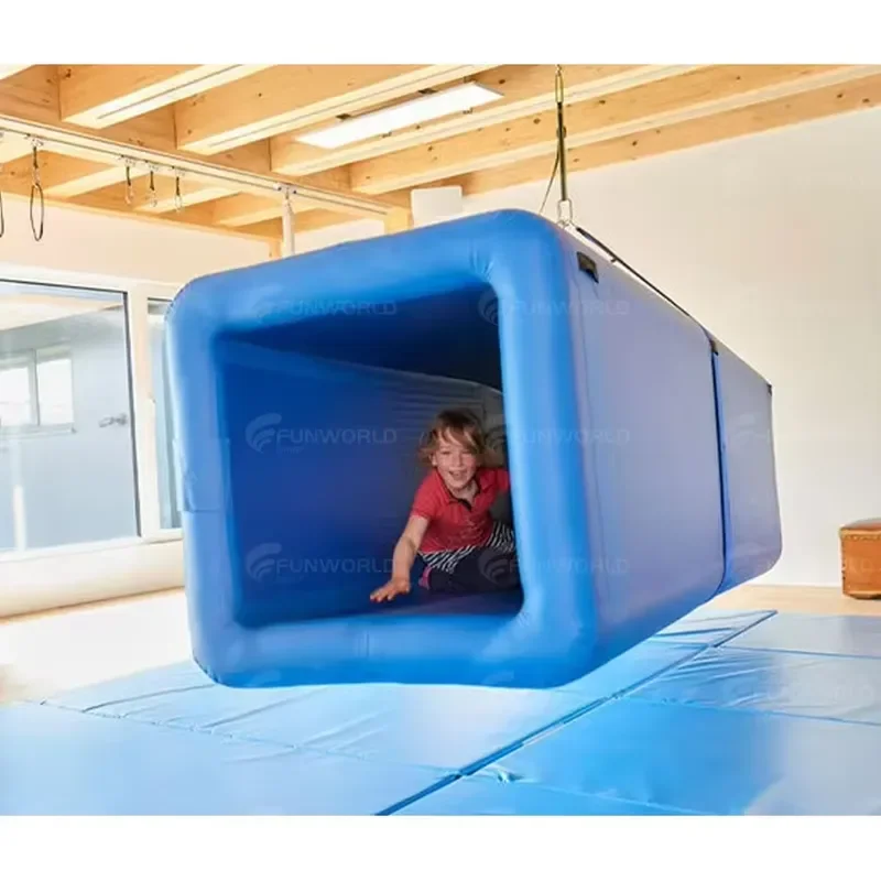 Air Platform Gymnastics Teaching Equipment Air Tunnel Inflatable Swing for Climbing or Sliding