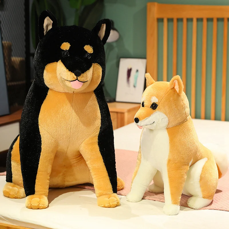 

Giant Lifelike Shiba Inu Dog Plush Toy Sitting Dog Stuffed Puppy Dog Soft Animal Toys for Girls Birthday Gift Kawaii Home Decor