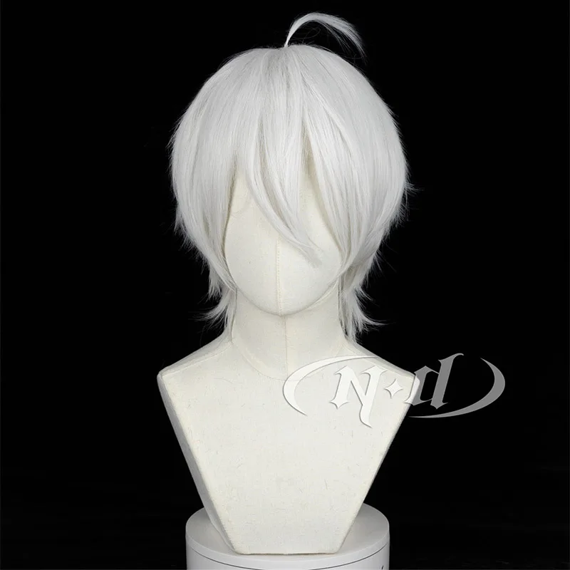 ND ناجي Seishiro شعر مستعار تأثيري أنيمي الأزرق قفل كانيكالون الاصطناعية متوسطة طول الشعر الأبيض ل أنيمي Expo حفلة تأثيري الدعائم