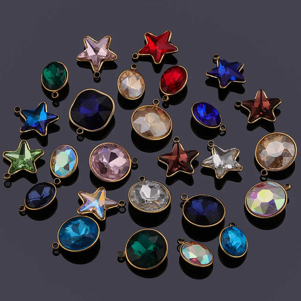5pcs Stainless Steel Charms Conch Shell Marine Animal Gold-plated DIY Necklace Bracelet Anklet Jewelry Making Material Wholesale
