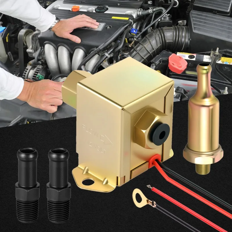 

Масляный насос установки двигателя, универсальный топливный насос 12 В, 2,5-4 фунтов на квадратный дюйм, запасные части для замены двигателя, инструмент