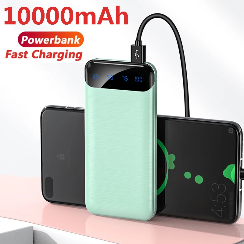 Ranwomen 10000mAh Power Bank Fast Charging Portable Charger External Battery Power Bank Spare Battery For Samsung iPhone 15 14