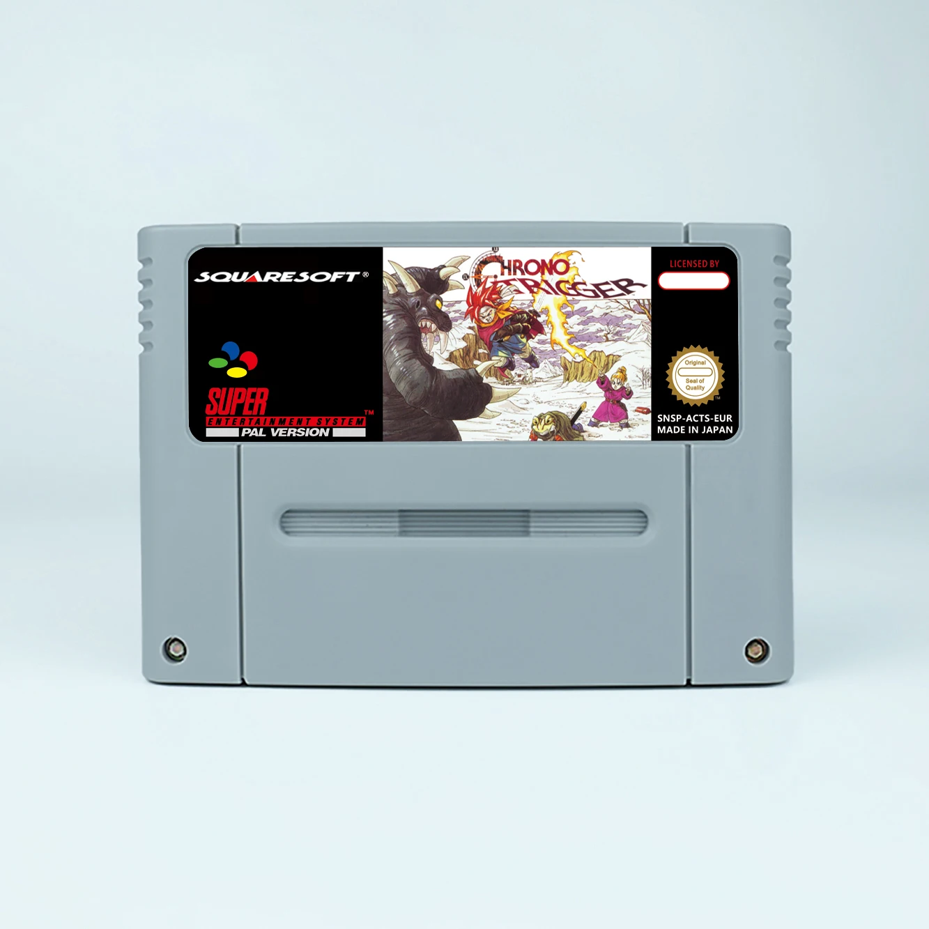 كرونو الزناد آر بي جي بطاقة اللعبة ، لوحات المفاتيح لعبة 16 بت مع مربع التجزئة ، خرطوشة لعبة فيديو لSNes ، يورو ، بال ، الولايات المتحدة الأمريكية ، NTSC