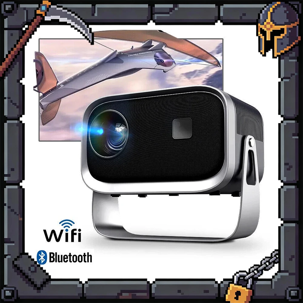 

Проектор IHUAYU K6 1080P 6000 CVIA 60 Вт с интеллектуальным обходом препятствий, поддержкой Wi-Fi, для подарков
