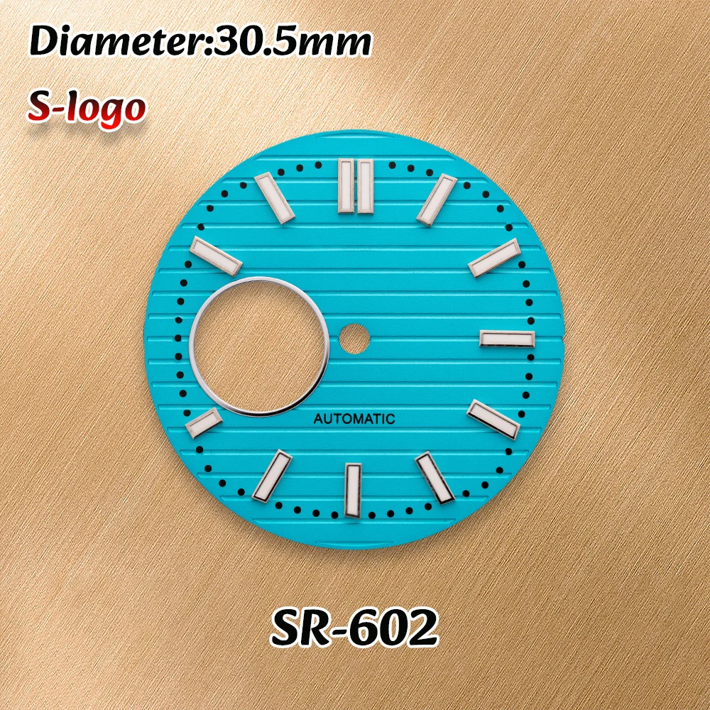 NH38 Movement S Logo 30.5mm Nautilus Hollow Dial Green Luminous Watches for men Watch Modification Accessories