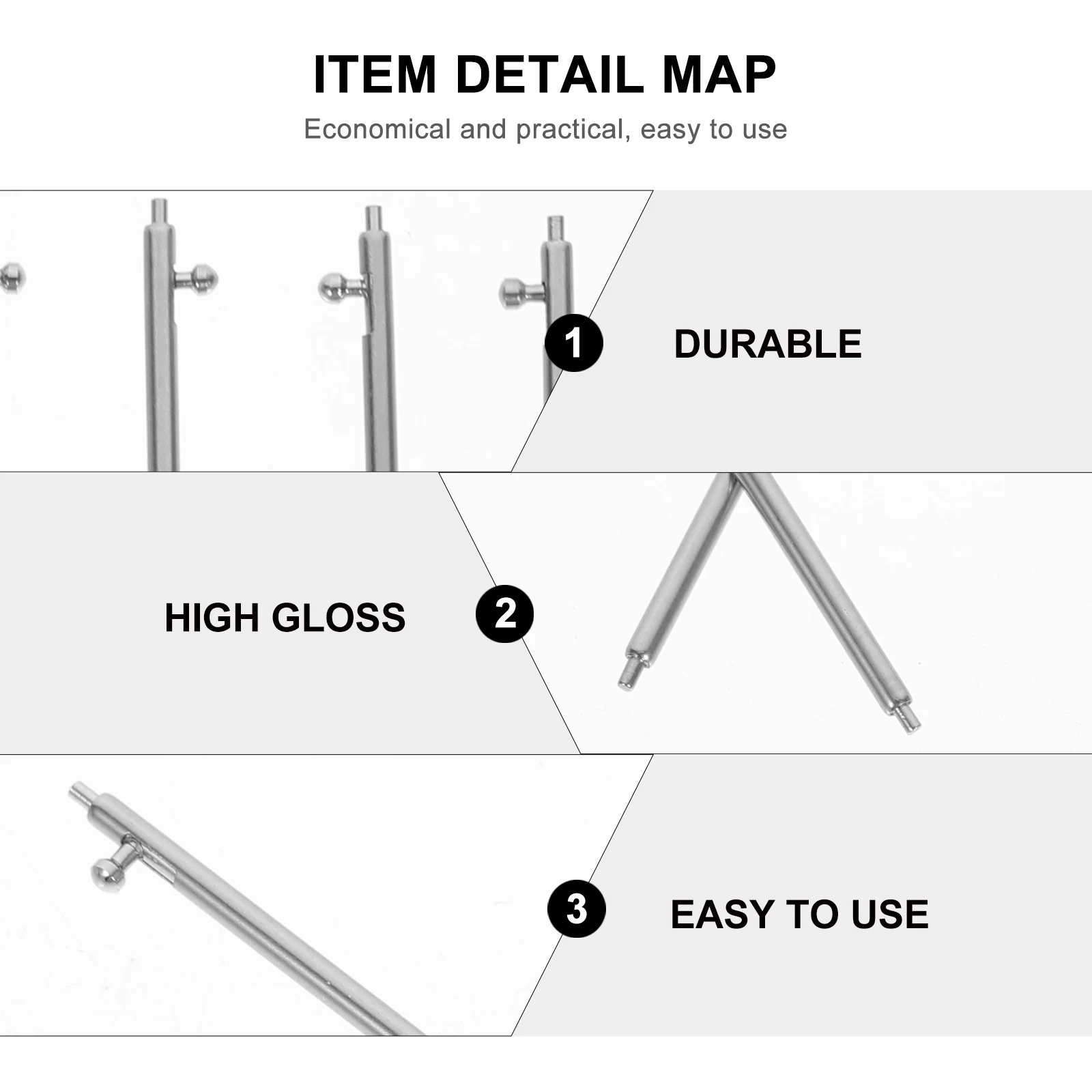 4 Pcs Quick Disassembly Ear Accessories Stainless Watch Tube Band Link Strap Pin Removal Tool